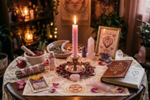Magia con Velas Rosas: Significado, Hechizos y Cómo Usarlas