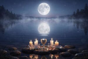 Luna del Esturión (Agosto): Significado, Energía y Rituales de Luna Llena