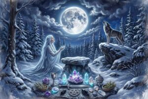 Luna del Lobo (Enero): Significado, Energía y Rituales de Luna Llena