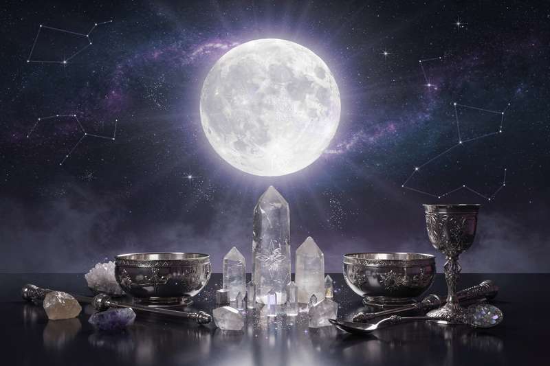 Símbolo astrológico de Leo superpuesto sobre la Luna llena en el firmamento nocturno.