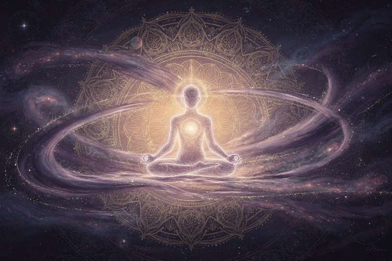 Manifestación de energía espiritual en el cuerpo humano a través de sensaciones y cambios vibratorios de frecuencia elevada.