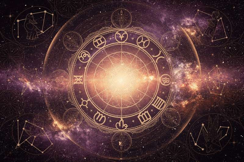 Configuración planetaria que muestra dos astros separados noventa grados formando un ángulo de tensión astral.