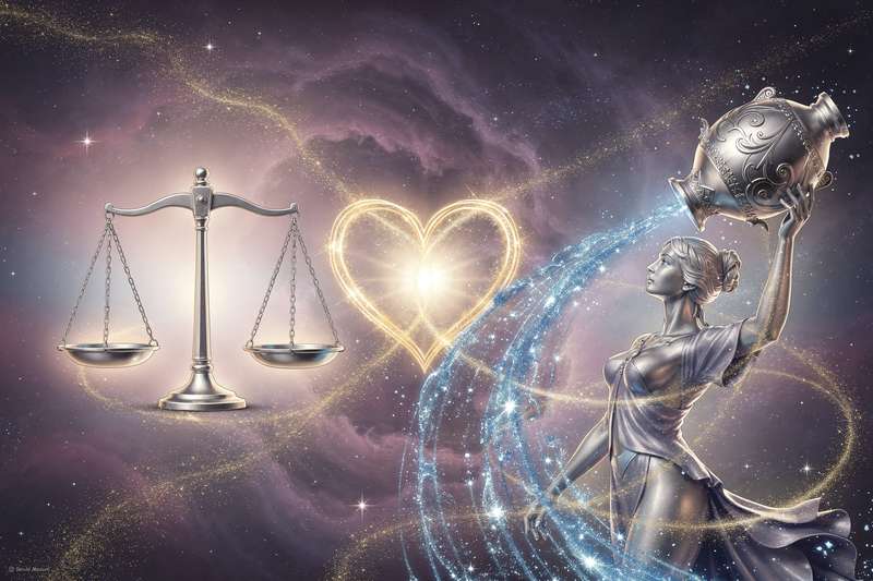 Pareja de signos zodiacales del aire disfrutando de una conversación profunda bajo las estrellas nocturnas.