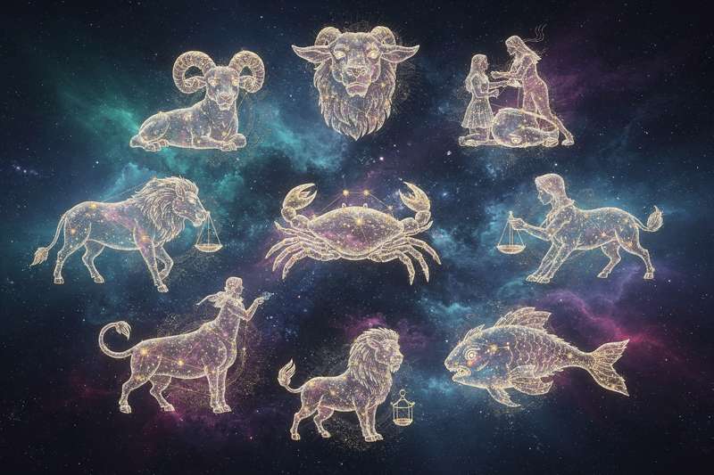 Símbolos y signos del zodíaco chino representando los doce animales que guían la energía y destino según la astrología oriental.