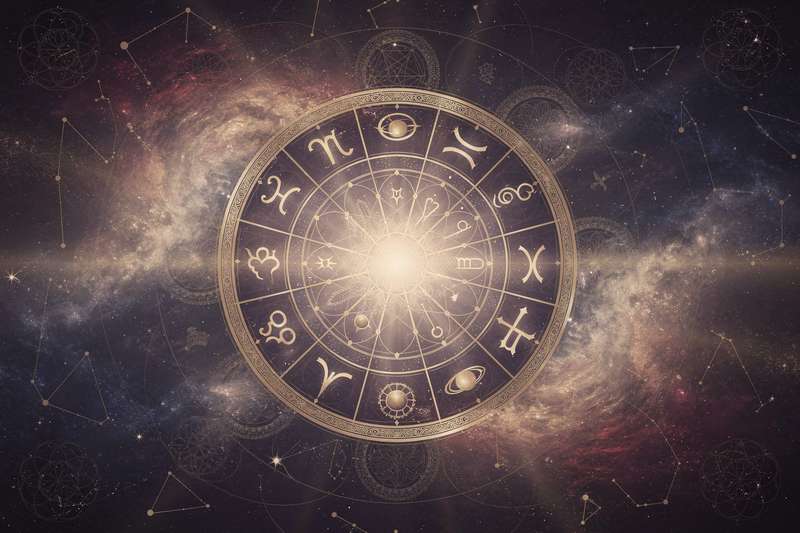 Representación zodiacal del signo de Cáncer con símbolos astrológicos y energías cósmicas para el año 2026.
