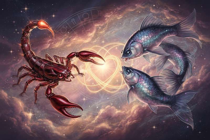 Pareja de signos zodiacales de agua manifestando conexión emocional y espiritual profunda.