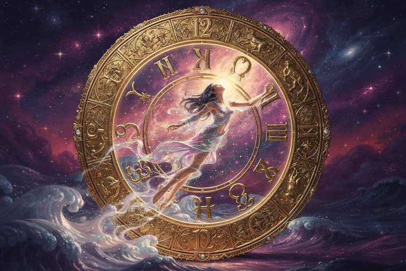 Representación simbólica del inconsciente y la espiritualidad en la carta astral relacionada con los ciclos de conclusión y...