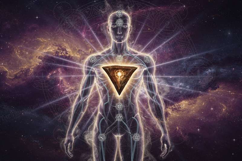 Representación del sistema energético del Centro del Bazo con sus conexiones principales en la carta natal Human Design.