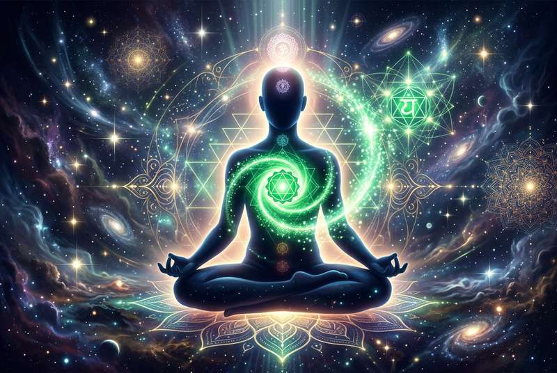 Centro energético en el pecho que regula el amor, la compasión y las relaciones emocionales en el cuerpo humano.