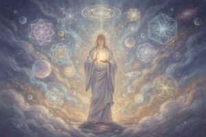 Signos y símbolos ancestrales dispuestos en círculo para crear un escudo energético de protección espiritual.