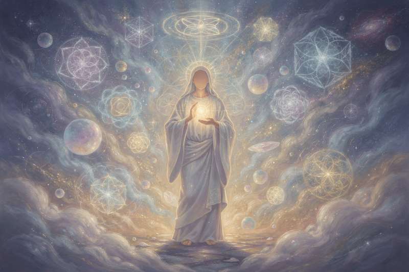 Signos y símbolos ancestrales dispuestos en círculo para crear un escudo energético de protección espiritual.