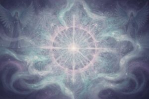Mandala con patrones geométricos concéntricos que representa el viaje espiritual hacia el centro del ser.