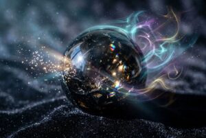 Piedra de obsidiana negra pulida utilizada en prácticas de sanación energética y trabajo espiritual profundo.