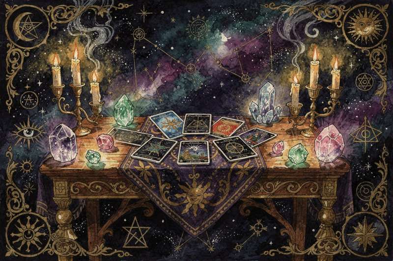 Baraja completa del palo de copas mostrando todas sus cartas numeradas del as al rey en disposición ordenada.