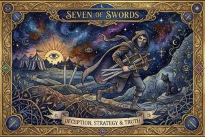 Siete de Espadas Tarot: Significados del Engaño, Estrategia y Verdad