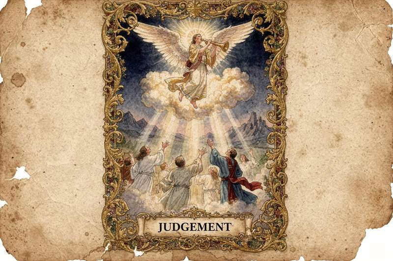 Arcana mayor del tarot que representa el renacimiento, la transformación y el llamado a elevar la conciencia espiritual.