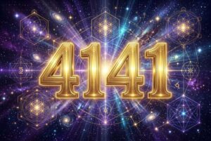 Secuencia numérica 4141 que representa la guía espiritual y el alineamiento con el propósito vital del ser.