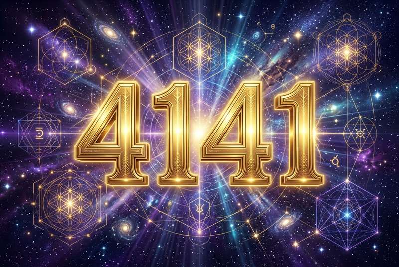 Secuencia numérica 4141 que representa la guía espiritual y el alineamiento con el propósito vital del ser.