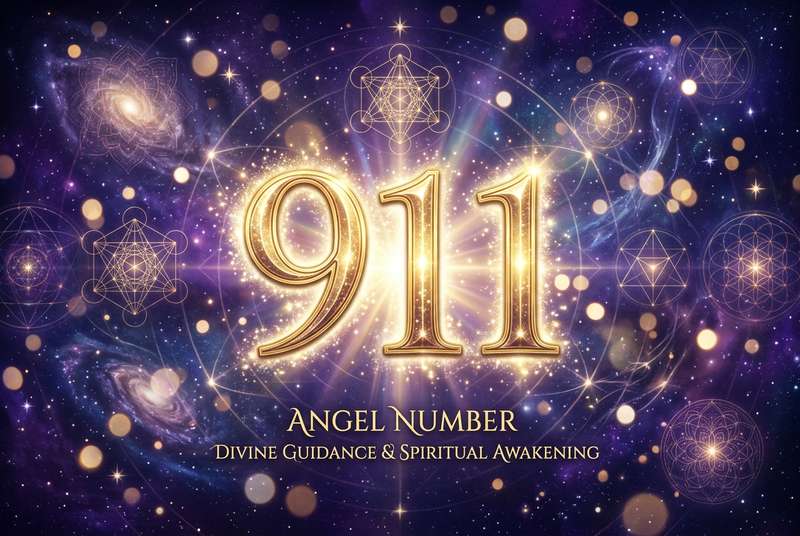 Luz brillante emergiendo de la oscuridad simbolizando el despertar espiritual y la transformación personal del número ángel 911.