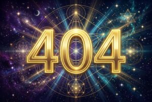 Simbolismo espiritual del número 404 representando la conexión divina y el crecimiento personal en numerología.
