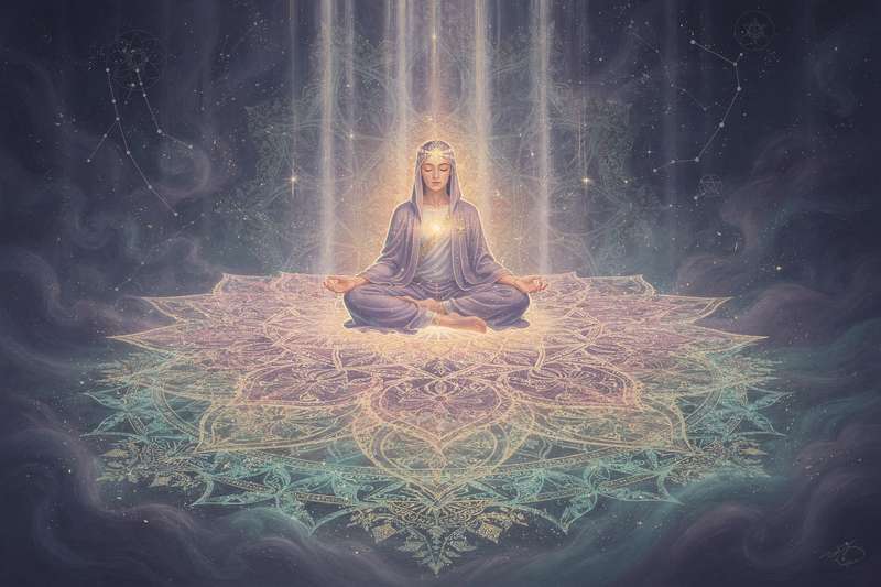Persona con los ojos cerrados en meditación profunda, desarrollando sus capacidades intuitivas y perceptivas.