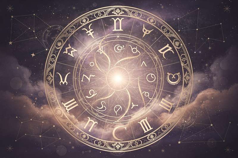 Configuración planetaria de diciembre mostrando posiciones astrológicas que influyen en los eventos de la semana actual.