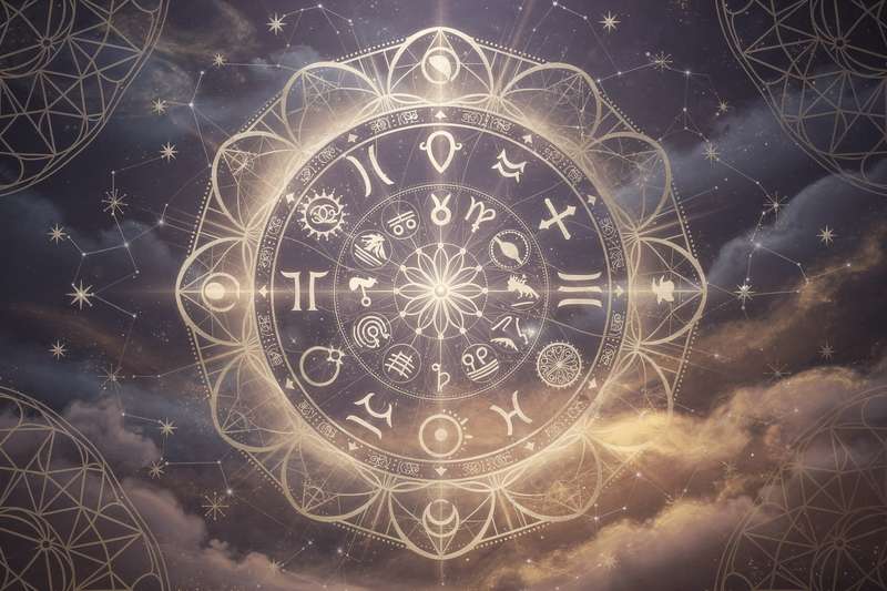 Carta astral mostrando la posición del Sol en Cáncer formando aspecto de cuadratura con múltiples planetas congregados en...