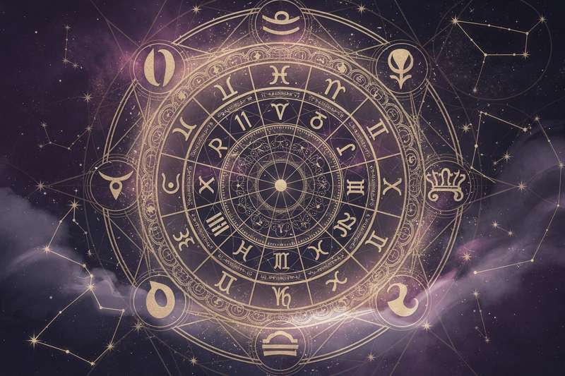 Representación astrológica de Venus y Neptuno alineados en el signo de Piscis durante enero, simbolizando la energía romántica...