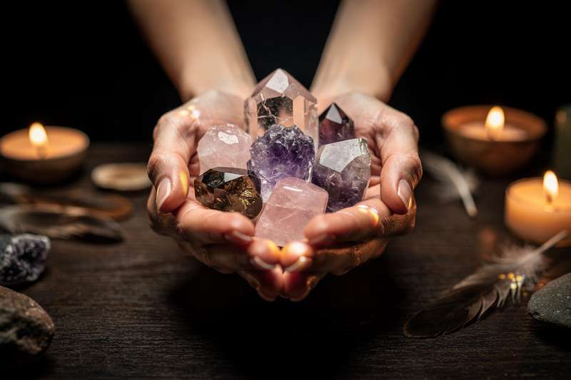 Pulsera de cuarzo rosa con cristales pulidos que emite vibraciones sonoras para equilibrio emocional.