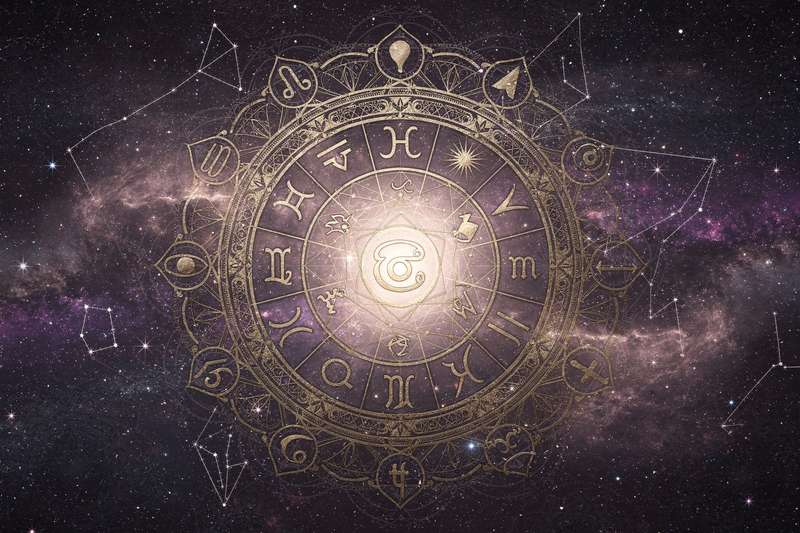 Representación astrológica del Medio Cielo ubicado en la constelación de Escorpio, simbolizando la influencia en la...