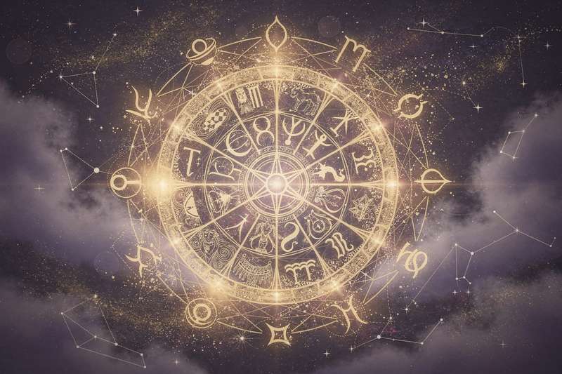 Tránsito del Sol por el signo zodiacal de Capricornio marcado en la rueda astrológica con sus características energéticas.