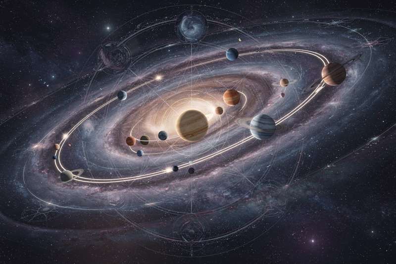 Representación astrológica del planeta Neptuno en movimiento retrógrado dentro del signo de Piscis y su influencia en la...
