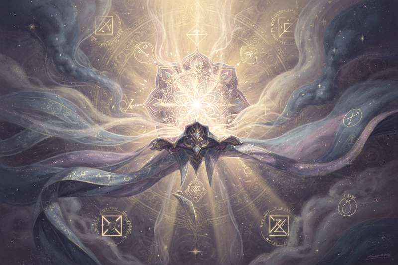Representación visual de números y letras que ilustran cómo el nombre completo revela los talentos innatos y vocación personal.
