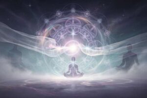 Tonalidades de azul que representan calma, intuición y conexión espiritual en la práctica esotérica.