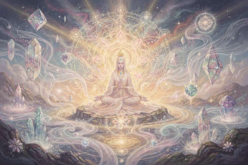 Baraja de tarot abierta mostrando láminas con símbolos esotéricos y sus significados ocultos para interpretación divina.