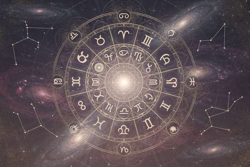 Representación astrológica de Saturno influyendo en los signos zodiacales durante la semana de abril.
