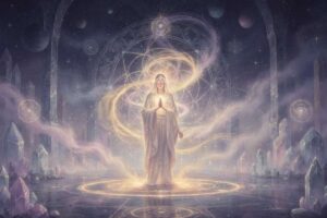 Persona con energía magnética manifestando su presencia mediante una comunicación asertiva y decisiva en entornos sociales.